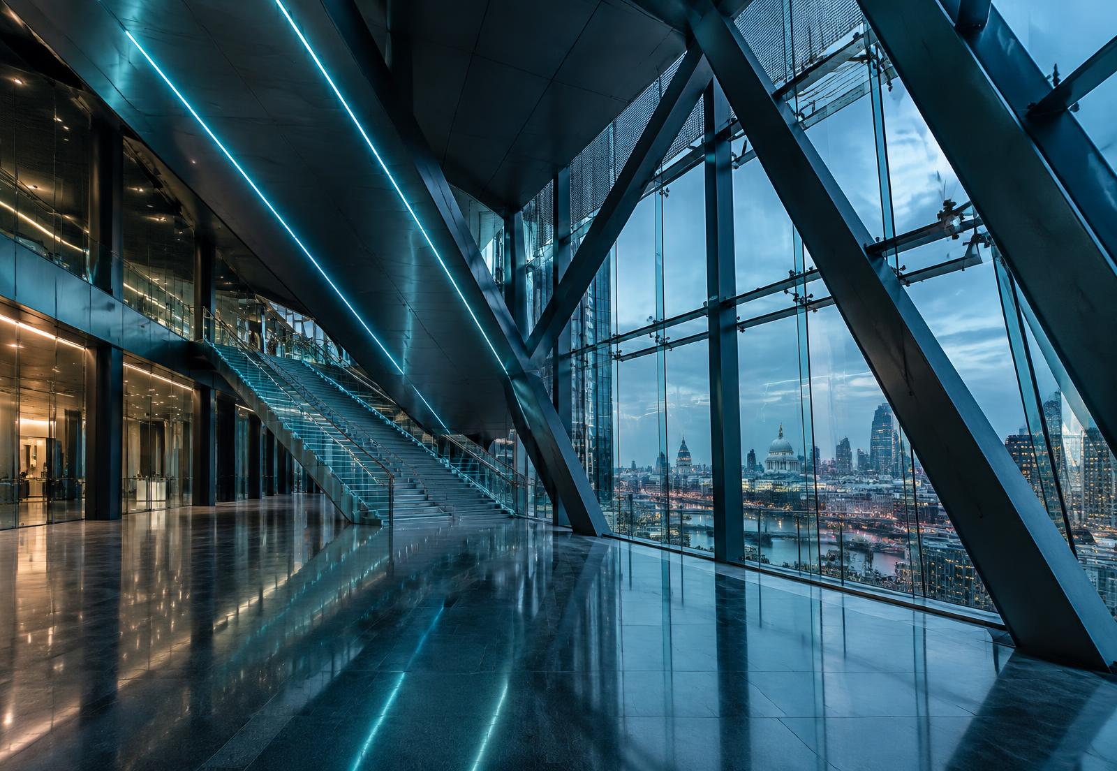 Contemporary glass architecture in London